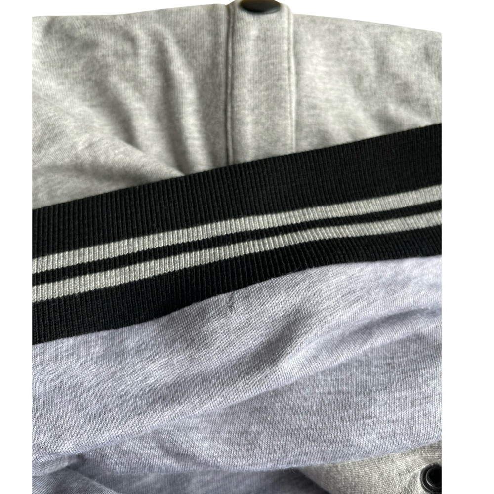 Splendid Varsity Bomber Jacket - Gray, Black, White - Medium - Picture 5 of 10